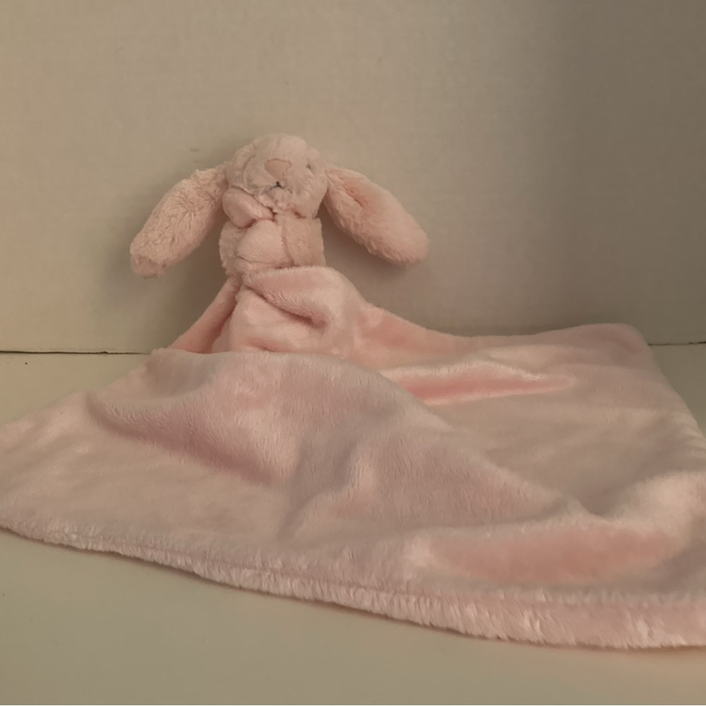 Jellycat bashfull bunny lovey blanket 13”x13” - Picture 2 of 8